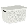 Boîte de rangement avec couvercle Blanc Plastique 19 L 28 x 22 x 39 cm (12 Unités)