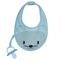 Chicco Fresh Bib Bavoir de Dentition +4m Bleu