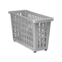 Panier Multi-usages Avec des roues Gris Plastique 17,5 x 26 x 46 cm (12 Unités)