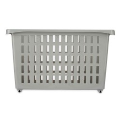 Panier Multi-usages Avec des roues Gris Plastique 17,5 x 26 x 46 cm (12 Unités)