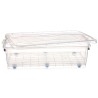 Boîte de rangement avec roues Transparent Plastique 40 L 46,5 x 20 x 72,2 cm (6 Unités)