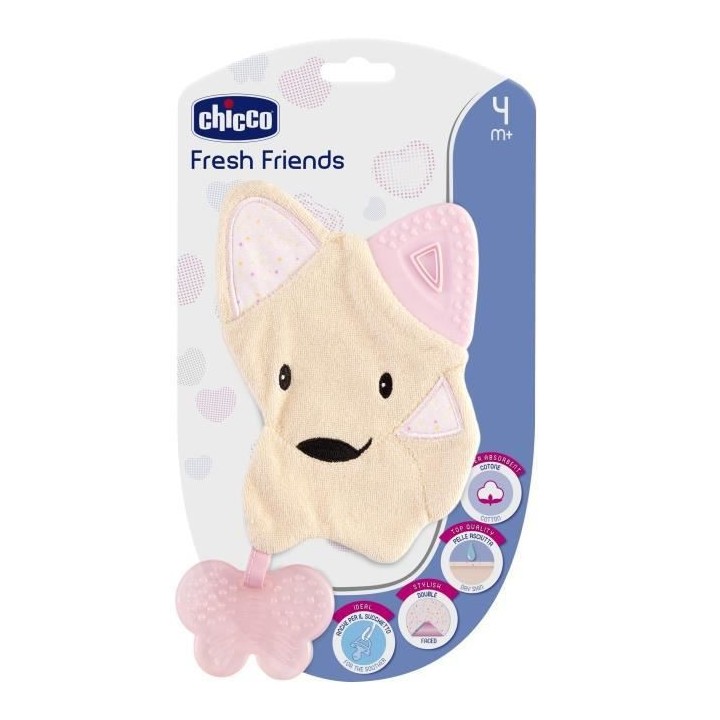 Chicco Fresh Friends Doudou de Dentition +4m Rose