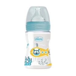 Chicco Biberon Bien-etre Débit Lent +0m Bleu 150ml