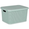 Boîte de rangement avec couvercle Vert Plastique 19 L 28 x 22 x 39 cm (12 Unités)