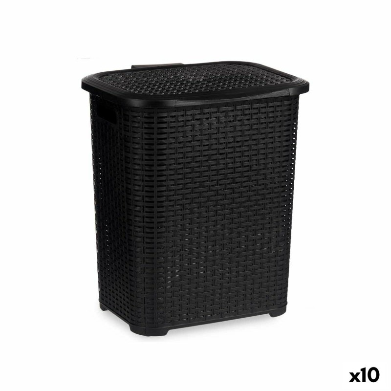 Panier à linge Anthracite Plastique 42 L 34,5 x 48 x 41 cm (10 Unités)