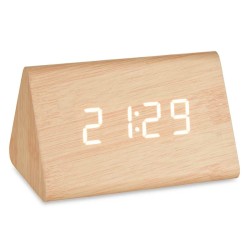 Montre Numérique de Table Marron PVC Bois MDF 11,7 x 7,5 x 8 cm (12 Unités)