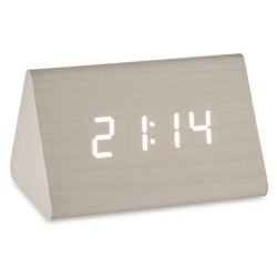 Montre Numérique de Table Blanc PVC Bois MDF 11,7 x 7,5 x 8 cm (12 Unités)