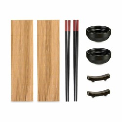 Set de sushi Noir Bambou Grès (12 Unités)