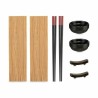 Set de sushi Noir Bambou Grès (12 Unités)