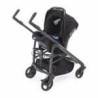 CHICCO Poussette combinée trio Love Up - Siege Auto Oasys groupe 0+ et Nacelle - 0-36 mois - Dossier inclinable - Black Beauty