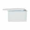 Boîte de rangement avec couvercle Stefanplast Elegance latérale Blanc Plastique 29 x 21 x 39 cm (5 Unités)