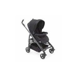 CHICCO Poussette combinée trio Love Up - Siege Auto Oasys groupe 0+ et Nacelle - 0-36 mois - Dossier inclinable - Black Beauty