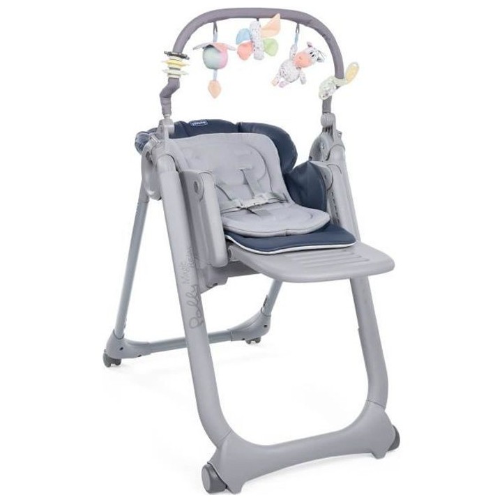 CHICCO Chaise Haute Polly Magic Relax 4 Roues india ink