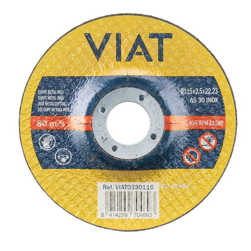 Disque abrasif Viat 0330115 Métal Acier inoxydable Ø 115 x 2,5 x 22,2 mm