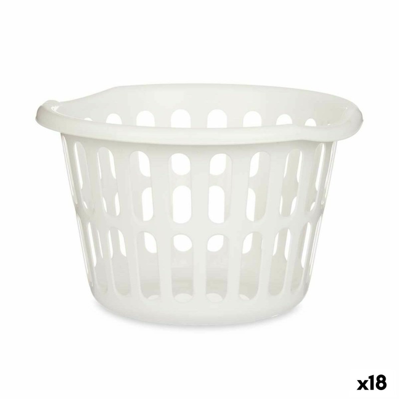 Panier Blanc polypropylène 27 L 40 x 25 x 40 cm (18 Unités)