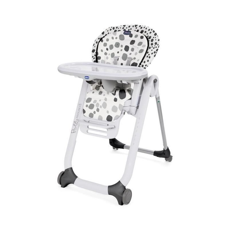 CHICCO Chaise Haute Polly Progres5 4 Roues - Anthracite - Des la naissance