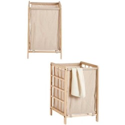 Panier à linge Beige Bois 35 L 33 x 60 x 39,5 cm (12 Unités)