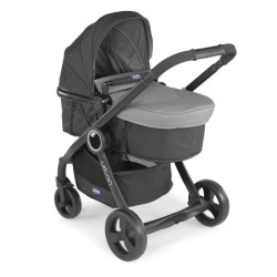 CHICCO Poussette combinée Pack Urban Plus - Des la naissance - Jusqu'a 15kg - Gris anthracite