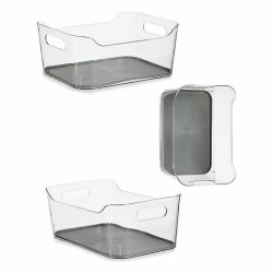 Organiseur de Tiroirs Plastique recyclé Gris 17 x 10,5 x 24,5 cm (12 Unités)