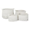 Set de basket DKD Home Decor Blanc Noir Boho 36 x 36 x 33 cm (4 Pièces)