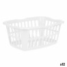 Panier Blanc polypropylène 50 L 58 x 24 x 42 cm (12 Unités)