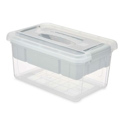 Boîte Multiusage Gris Transparent Plastique 5 L 29,5 x 14,5 x 19,2 cm (6 Unités)