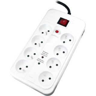 Bloc multiprise parafoudre ZENITECH 8 prises + inter security Pro TV