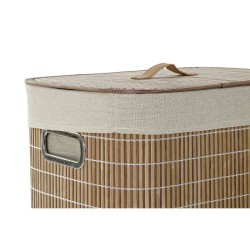 Panier à linge DKD Home Decor Beige Naturel Bambou Bois MDF 3 Pièces 40 x 30 x 60 cm