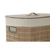 Panier à linge DKD Home Decor Beige Naturel Bambou Bois MDF 3 Pièces 40 x 30 x 60 cm