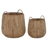 Set de basket DKD Home Decor Naturel Fibre naturelle Boho 44 x 44 x 49 cm