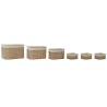 Set de basket DKD Home Decor Beige Naturel Bambou Bois MDF 51 x 35 x 33 cm