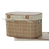 Set de basket DKD Home Decor Beige Naturel Bambou Bois MDF 51 x 35 x 33 cm