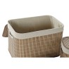 Set de basket DKD Home Decor Beige Naturel Bambou Bois MDF 51 x 35 x 33 cm