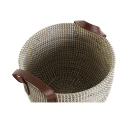 Set de basket DKD Home Decor Naturel Marron Clair Polyuréthane Herbier marin 41 x 41 x 29 cm