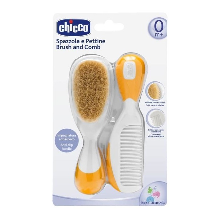 Chicco Brosse et Peigne Orange 2 pieces