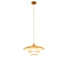 Suspension DKD Home Decor Naturel Bambou 50 W 40 x 40 x 17 cm