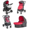 CHICCO Poussette combinée Pack Urban Plus - Des la naissance - Jusqu'a 15kg - Rouge Wave