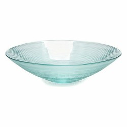 Centre de Table Transparent Rayures 39 x 10 x 39 cm (2 Unités)