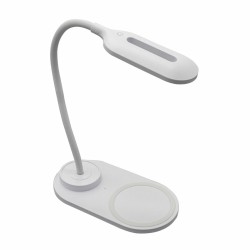 Lampe LED avec chargeur sans fil pour Smartphones Denver Electronics LQI-55 Blanc 5 W (2700k) (6500 K)