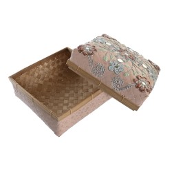 Set de basket DKD Home Decor Multicouleur Bambou Boho 29 x 29 x 22 cm