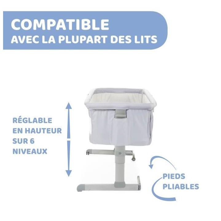 CHICCO - Next2Me Lit Bébé Berceau Cododo - Grey