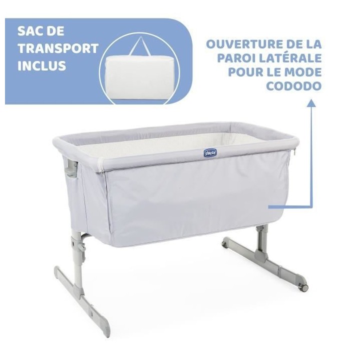 CHICCO - Next2Me Lit Bébé Berceau Cododo - Grey