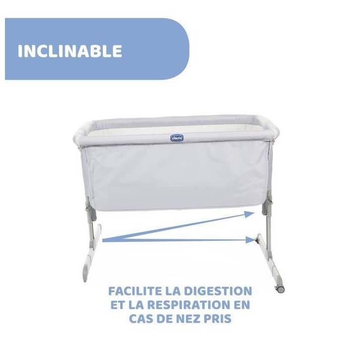 CHICCO - Next2Me Lit Bébé Berceau Cododo - Grey
