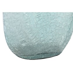 Vase DKD Home Decor Bleu Aluminium Verre Coquillage méditerranéen 9 x 17 x 43 cm