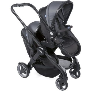CHICCO Poussette double Fully - 0-36 mois - Nacelle réglable 4 positi