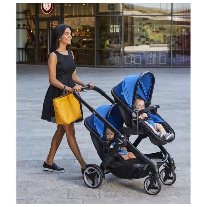 CHICCO Poussette double Fully - 0-36 mois - Nacelle réglable 4 positi