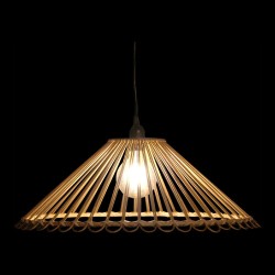 Suspension DKD Home Decor Marron Naturel Métal 50 W 220 V 57 x 57 x 21 cm