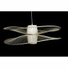 Suspension DKD Home Decor Blanc Naturel Bambou 50 W 100 x 100 x 32 cm