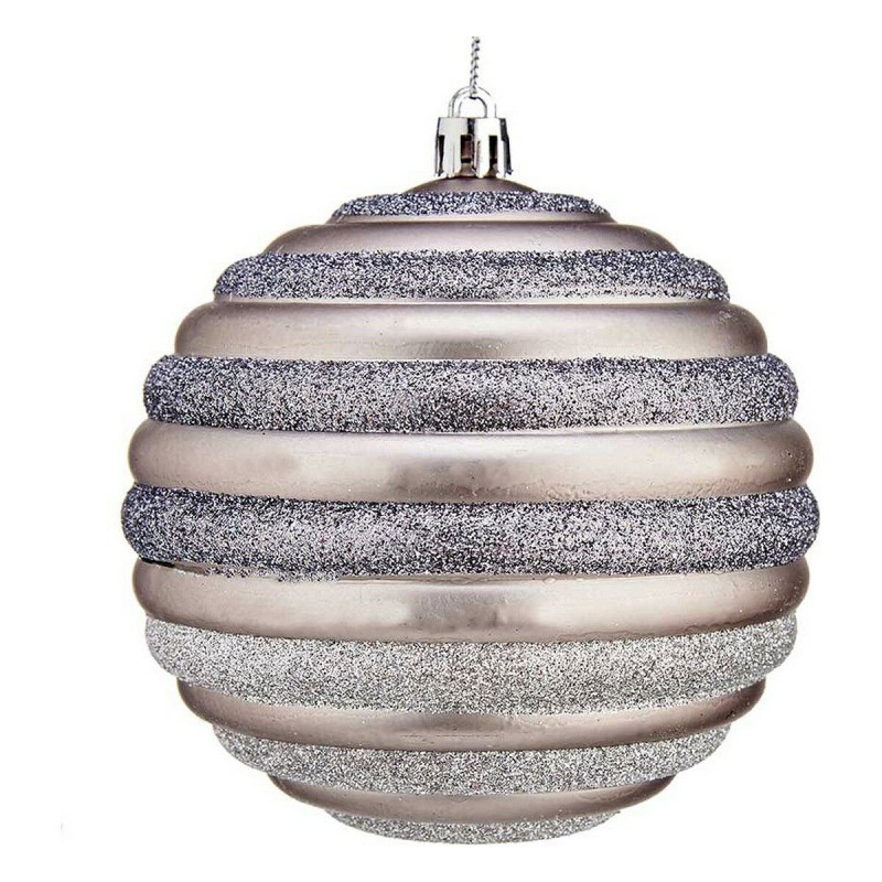 Boules de Noël Ø 10 cm Argenté Plastique