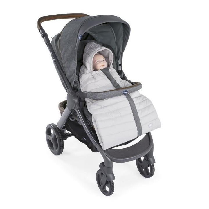 CHICCO Chanceliere universelle pour poussette ou nacelle Cool Grey